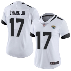 Women Jaguars 17 DJ Chark Jr White Stitched Football Vapor Untouchable Limited Jersey