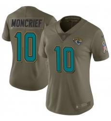 Women Nike Donte Moncrief Jacksonville Jaguars Limited Green 2017 Salute to Service Jersey
