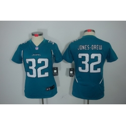 Women Nike Jacksonville Jaguars 32# Maurice Jones-Drew Green Color[NIKE LIMITED Jersey]