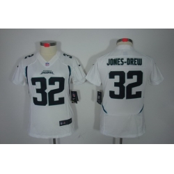 Women Nike Jacksonville Jaguars 32# Maurice Jones-Drew White[Women Limited Jerseys]