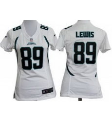 Women Nike Jacksonville Jaguars 89# Marcedes Lewis White Nike NFL Jerseys