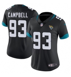 Women Nike Jacksonville Jaguars 93 Calais Campbell Black Alternate Vapor Untouchable Limited Player NFL Jersey