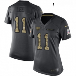 Womens Nike Jacksonville Jaguars 11 Marqise Lee Limited Black 2016 Salute to Service NFL Jersey