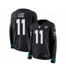 Womens Nike Jacksonville Jaguars 11 Marqise Lee Limited Black Therma Long Sleeve NFL Jersey