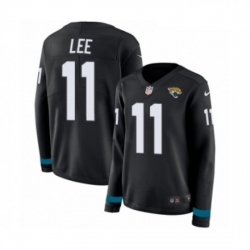 Womens Nike Jacksonville Jaguars 11 Marqise Lee Limited Black Therma Long Sleeve NFL Jersey