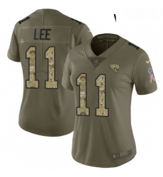 Womens Nike Jacksonville Jaguars 11 Marqise Lee Limited OliveCamo 2017 Salute to Service NFL Jersey