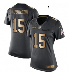 Womens Nike Jacksonville Jaguars 15 Allen Robinson Limited BlackGold Salute to Service NFL Jersey