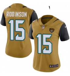 Womens Nike Jacksonville Jaguars 15 Allen Robinson Limited Gold Rush Vapor Untouchable NFL Jersey