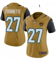 Womens Nike Jacksonville Jaguars 27 Leonard Fournette Limited Gold Rush Vapor Untouchable NFL Jersey