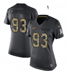 Womens Nike Jacksonville Jaguars 93 Calais Campbell Limited Black 2016 Salute to Service NFL Jersey