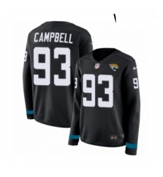 Womens Nike Jacksonville Jaguars 93 Calais Campbell Limited Black Therma Long Sleeve NFL Jersey
