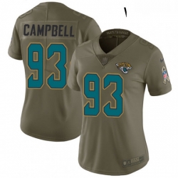 Womens Nike Jacksonville Jaguars 93 Calais Campbell Limited Olive 2017 Salute to Service NFL Jersey