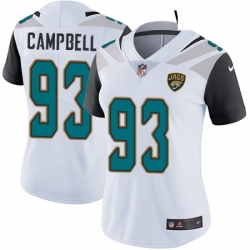 Womens Nike Jacksonville Jaguars 93 Calais Campbell White Vapor Untouchable Limited Player NFL Jersey