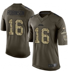 Nike Jaguars #16 Denard Robinson Green Youth Stitched NFL Limited Salute to Service Jersey