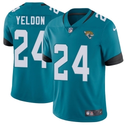 Nike Jaguars #24 T J  Yeldon Teal Green Alternate Youth Stitched NFL Vapor Untouchable Limited Jersey