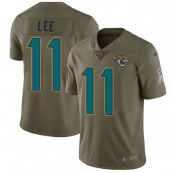 Youth Nike Jacksonville Jaguars 11 Marqise Lee Limited Olive 2017 Salute to Service NFL Jersey