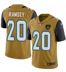 Youth Nike Jacksonville Jaguars 20 Jalen Ramsey Limited Gold Rush Vapor Untouchable NFL Jersey
