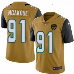 Youth Nike Jacksonville Jaguars 91 Yannick Ngakoue Limited Gold Rush Vapor Untouchable NFL Jersey