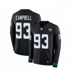 Youth Nike Jacksonville Jaguars 93 Calais Campbell Limited Black Therma Long Sleeve NFL Jersey