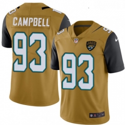 Youth Nike Jacksonville Jaguars 93 Calais Campbell Limited Gold Rush Vapor Untouchable NFL Jersey