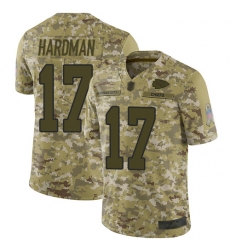 Chiefs 17 Mecole Hardman Camo Men Stitched Football Limited 2018 Salute To Service Jersey