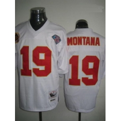 Kansas City Chiefs 19 Joe Montana throwback white