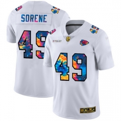 Kansas City Chiefs 49 Daniel Sorensen Men White Nike Multi Color 2020 NFL Crucial Catch Limited NFL Jersey