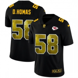 Kansas City Chiefs 58 Derrick Thomas Men Black Nike Golden Sequin Vapor Limited NFL Jersey