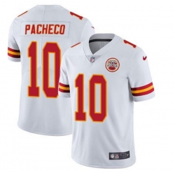 Men Kansas City Chiefs 10 Isiah Pacheco White Vapor Untouchable Limited Stitched Football Jersey