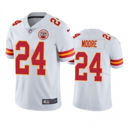 Men Kansas City Chiefs 24 Skyy Moore White Vapor Untouchable Limited Stitched Football Jersey