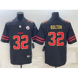 Men Kansas City Chiefs 32 Nick Bolton Black Red Gold Vapor Untouchable Limited Stitched Jersey