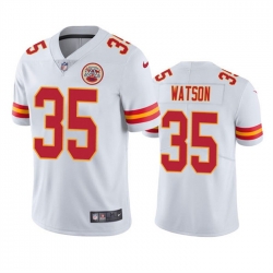 Men Kansas City Chiefs 35 Jaylen Watson White Vapor Untouchable Limited Stitched Football Jersey