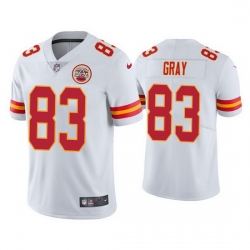 Men Kansas City Chiefs 83 Noah Gray White Limited Stitched NFL Jersey