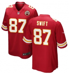 Men Kansas City Chiefs 87 Taylor Swift Red 2023 F U S E Vapor Untouchable Limited Stitched Jersey