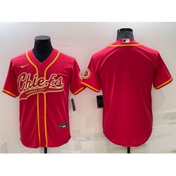 Men Kansas City Chiefs Blank Red Cool Base Stitched Baseball Jersey