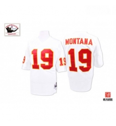 Mitchell And Ness Kansas City Chiefs 19 Joe Montana White Authentic Throwback NFL Jersey