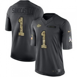 Nike Chiefs #1 Leon Sandcastle Black Mens Stitched NFL Limited 2016 Salute to Service Jersey