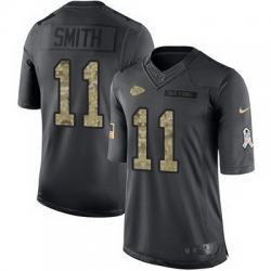 Nike Chiefs #11 Alex Smith Black Mens Stitched NFL Limited 2016 Salute to Service Jersey