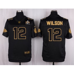 Nike Chiefs #12 Albert Wilson Black Mens Stitched NFL Elite Pro Line Gold Collection Jersey
