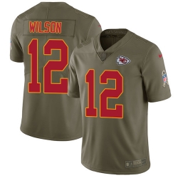 Nike Chiefs #12 Albert Wilson Olive Mens Stitched NFL Limited 2017 Salute to Service Jersey