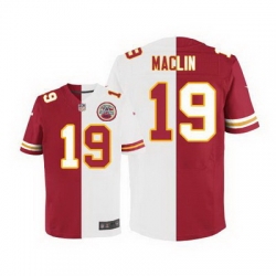 Nike Chiefs #19 Jeremy Maclin Red White Mens Stitched NFL Elite Split Jersey