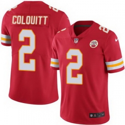 Nike Chiefs #2 Dustin Colquitt Red Mens Stitched NFL Limited Rush Jersey