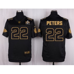 Nike Chiefs #22 Marcus Peters Black Mens Stitched NFL Elite Pro Line Gold Collection Jersey
