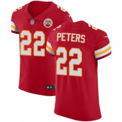 Nike Chiefs #22 Marcus Peters Red Team Color Mens Stitched NFL Vapor Untouchable Elite Jersey