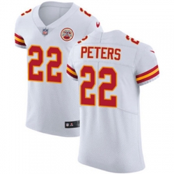 Nike Chiefs #22 Marcus Peters White Mens Stitched NFL Vapor Untouchable Elite Jersey