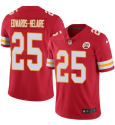Nike Chiefs 25 Clyde Edwards Helaire Red Team Color Men Stitched NFL Vapor Untouchable Limited Jersey