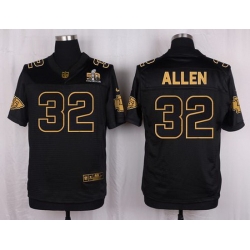 Nike Chiefs #32 Marcus Allen Black Mens Stitched NFL Elite Pro Line Gold Collection Jersey
