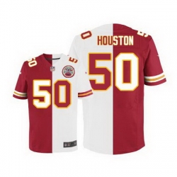 Nike Chiefs #50 Justin Houston Red White Mens Stitched NFL Elite Split Jersey