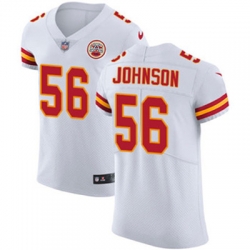Nike Chiefs #56 Derrick Johnson White Mens Stitched NFL Vapor Untouchable Elite Jersey