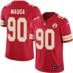 Nike Chiefs #90 Josh Mauga Red Mens Stitched NFL Limited Rush Jersey